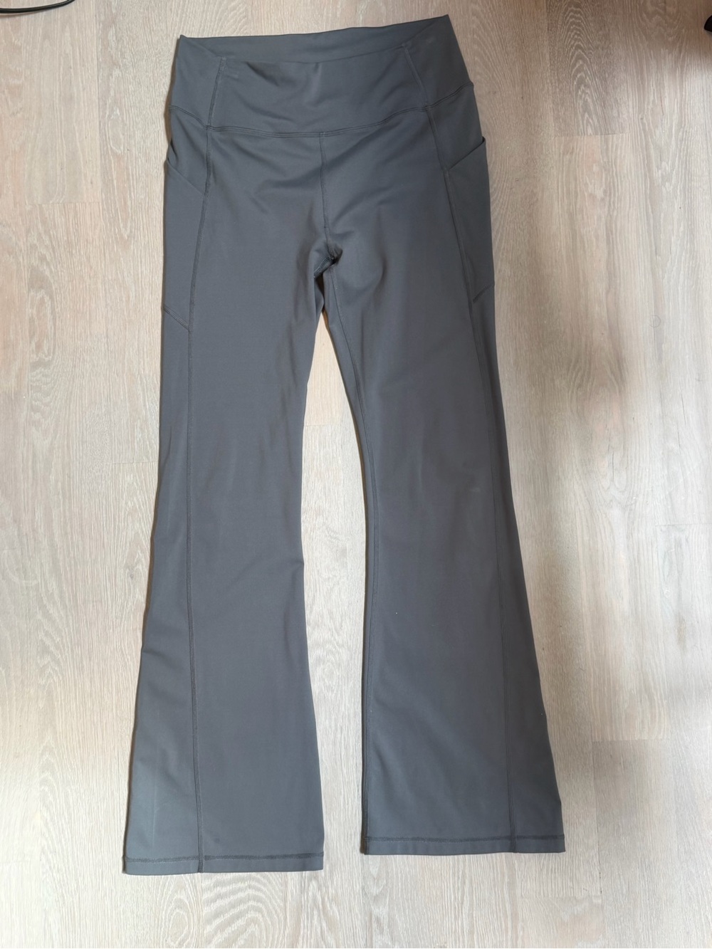 Fabletics Dark Gray High-Waist Flare Leggings
